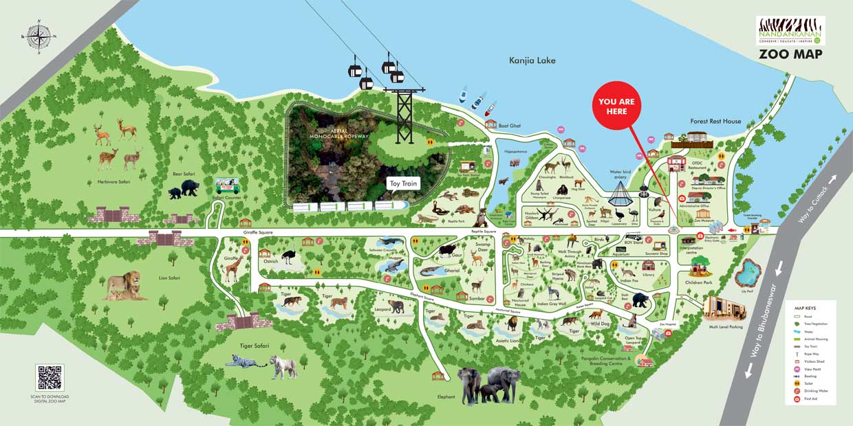 Zoo Map Nandankanan Odisha
